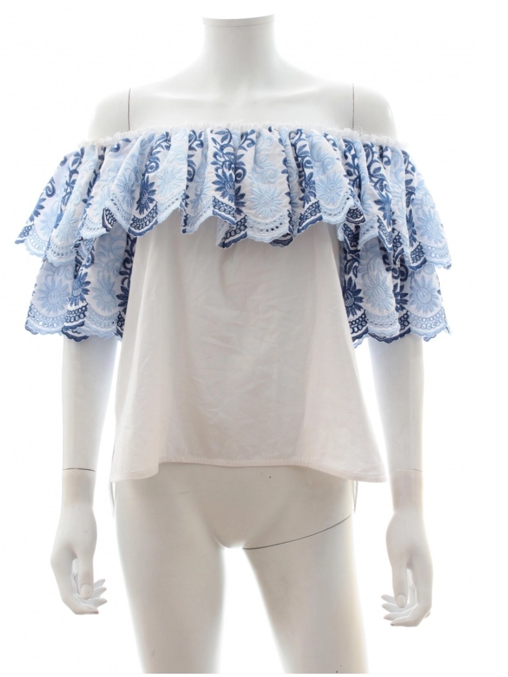 Gul Hurgel eyelet embroidered top